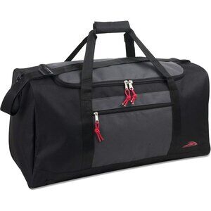 24 Inch Men & Women Black 1 Lightweight Canvas Duffle Gym Sports Equipment Bags